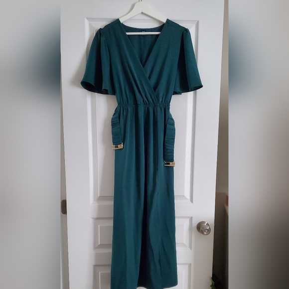 SHEIN Dresses & Skirts - Dark Green Maxi Dress with Belt